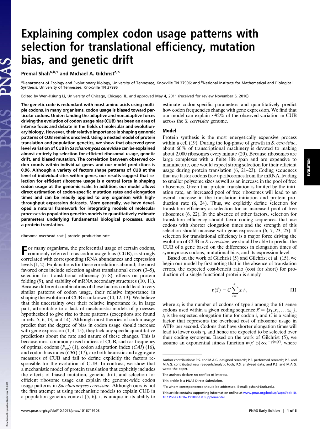 Explaining Complex Codon Usage Patterns with Selection for Translational Efﬁciency, Mutation Bias, and Genetic Drift