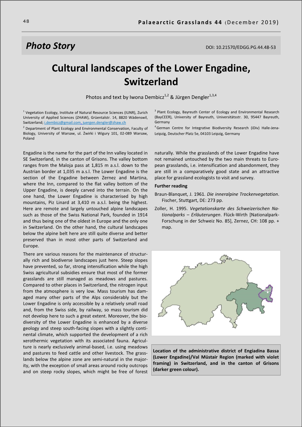Cultural Landscapes of the Lower Engadine, Switzerland