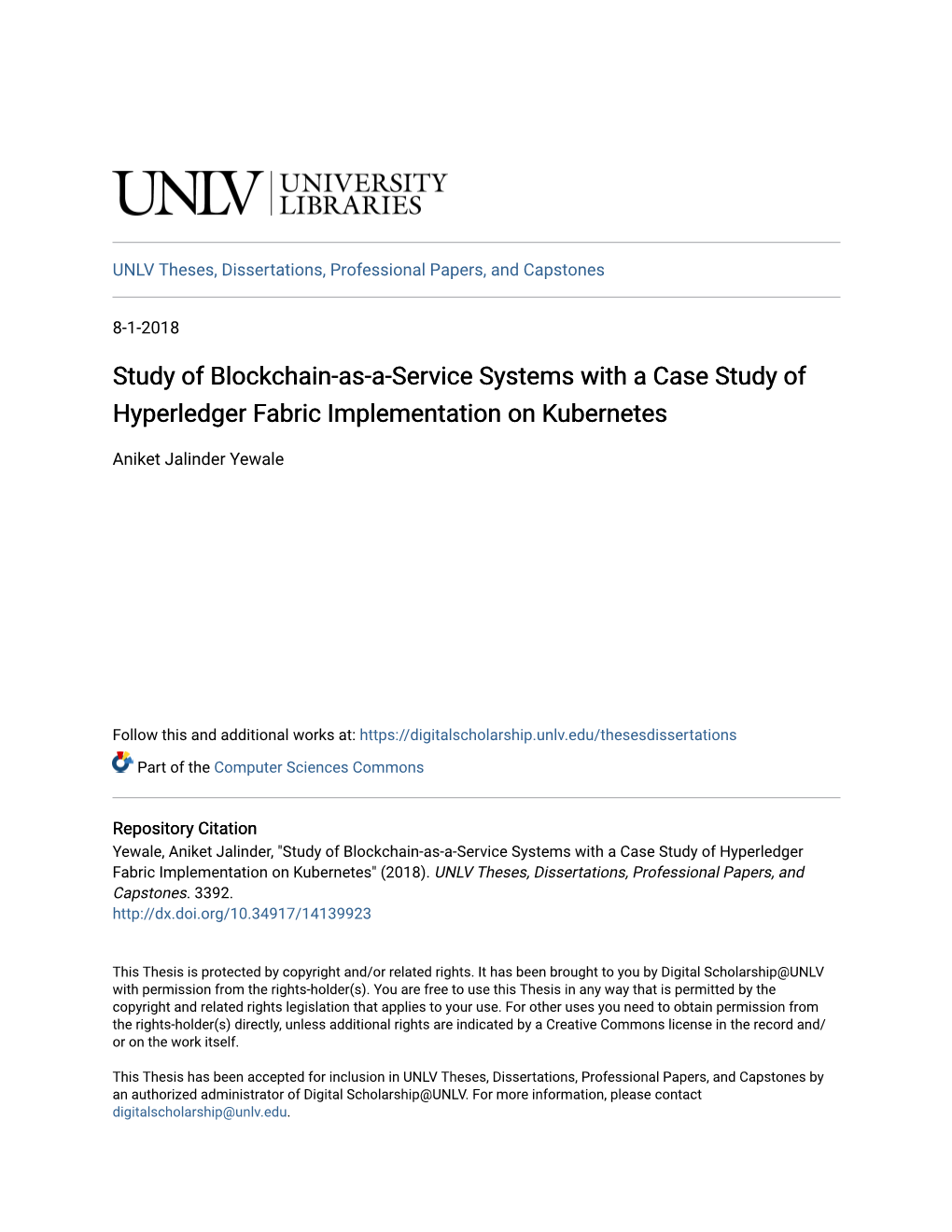 Study of Blockchain-As-A-Service Systems with a Case Study of Hyperledger Fabric Implementation on Kubernetes