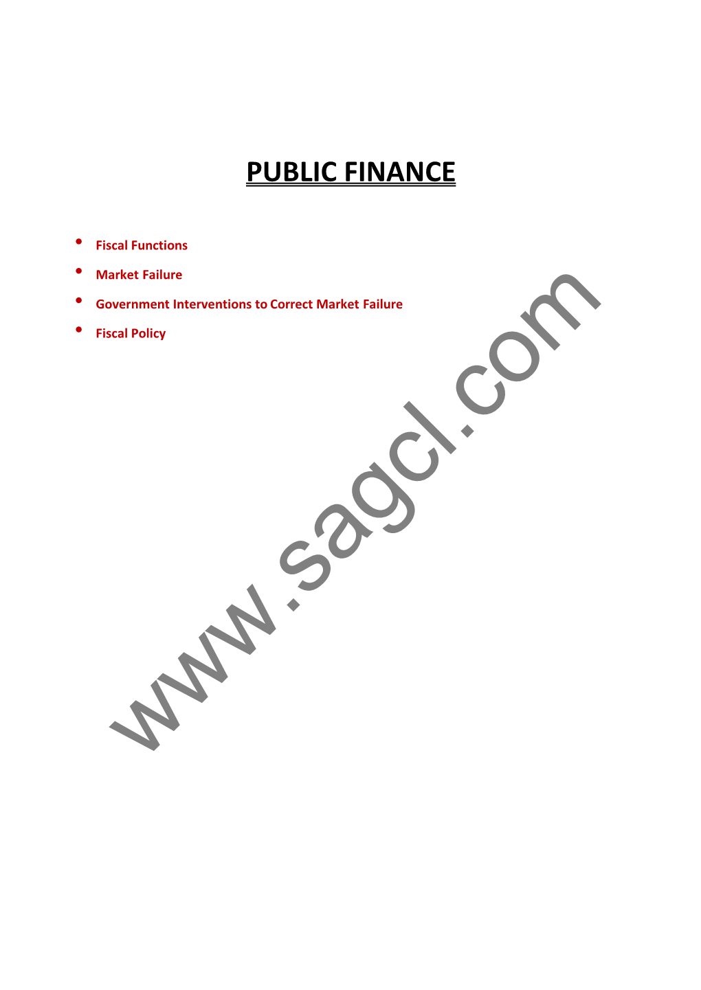 Public Finance