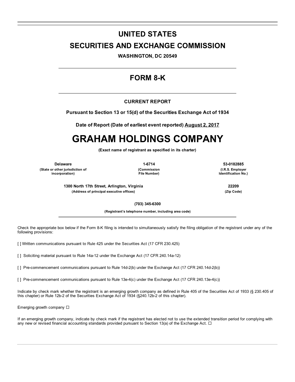 United States Securities and Exchange Commission Washington, Dc 20549