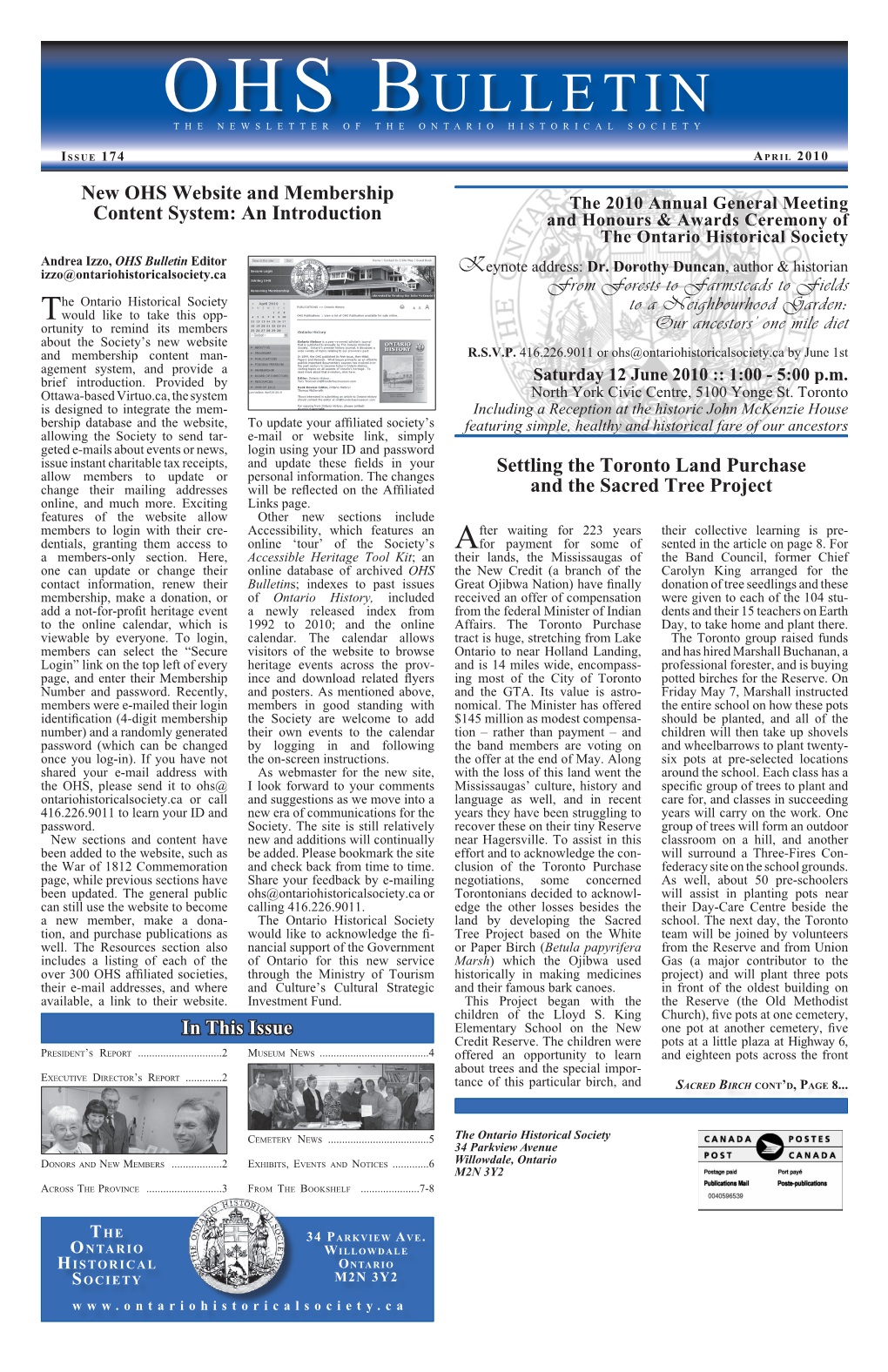 April 2010 OHS Bulletin, Issue