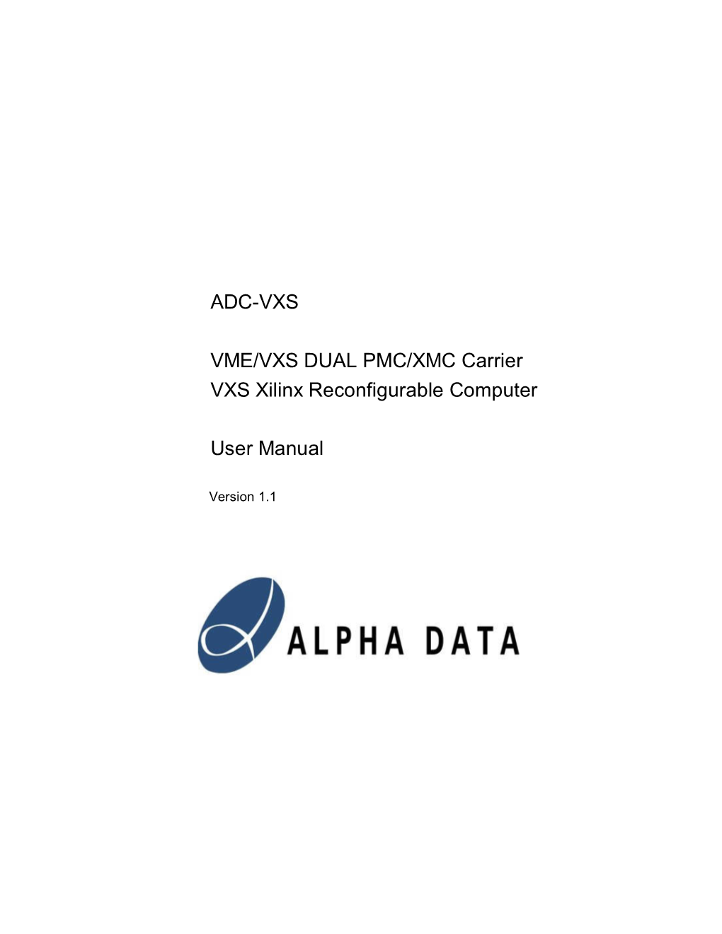 ADC-VXS User Manual Version 1.1