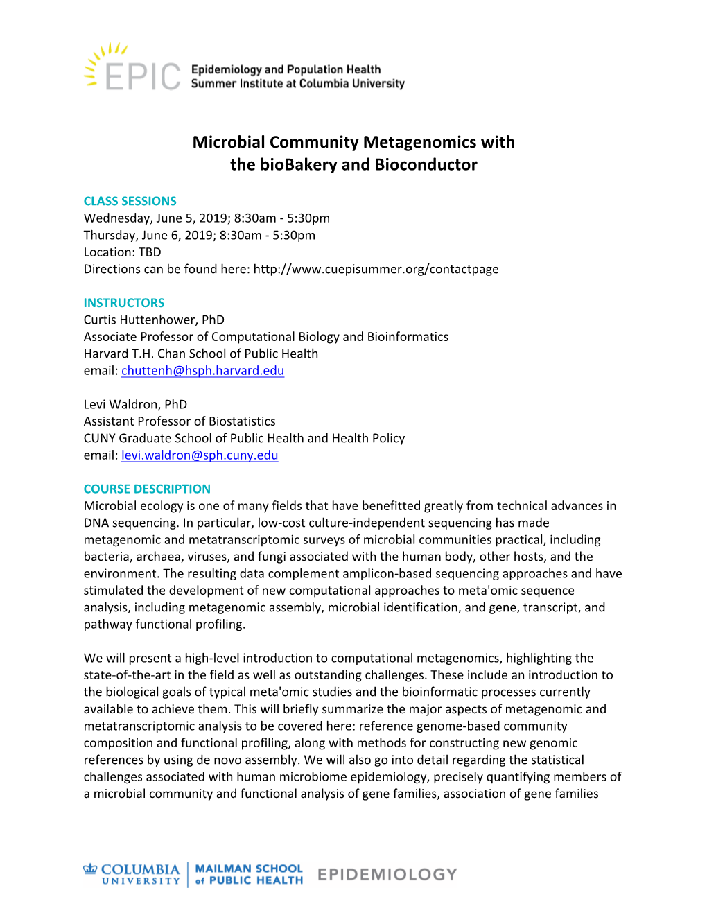 Microbial Community Metagenomics with the Biobakery and Bioconductor