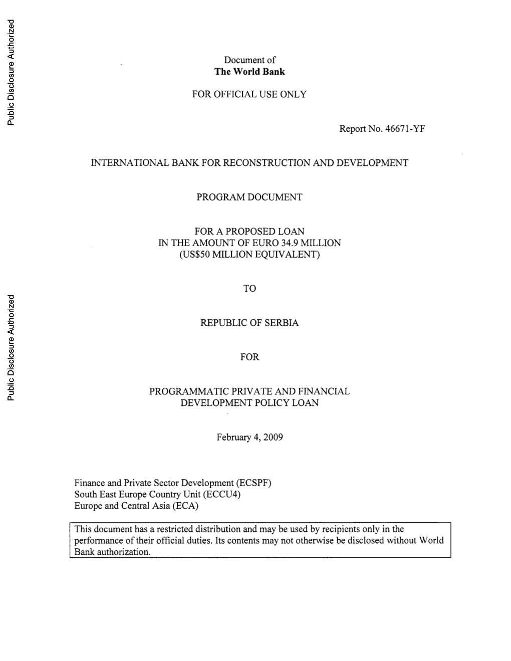 World Bank Document