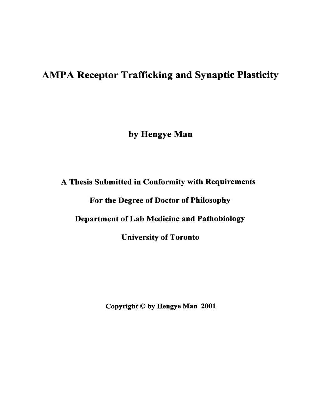 AMPA Receptor Trafficking and Synaptic Plasticity