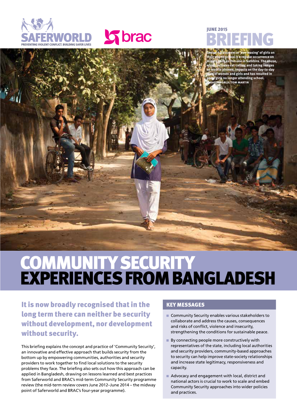 Community Security: Experiences from Bangladesh