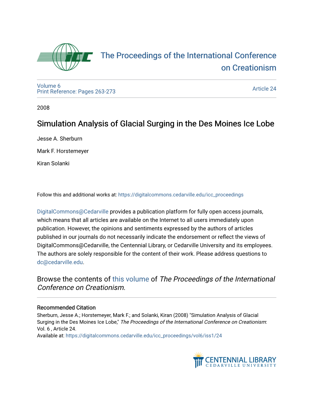 Simulation Analysis of Glacial Surging in the Des Moines Ice Lobe