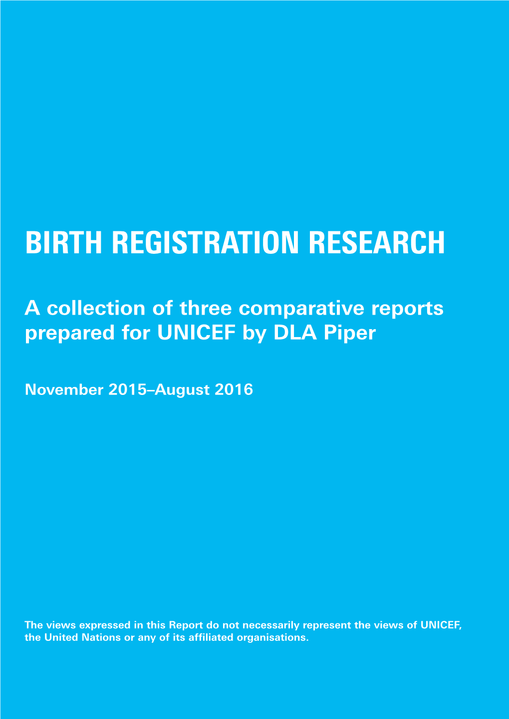 UNICEF – Birth Registration Report