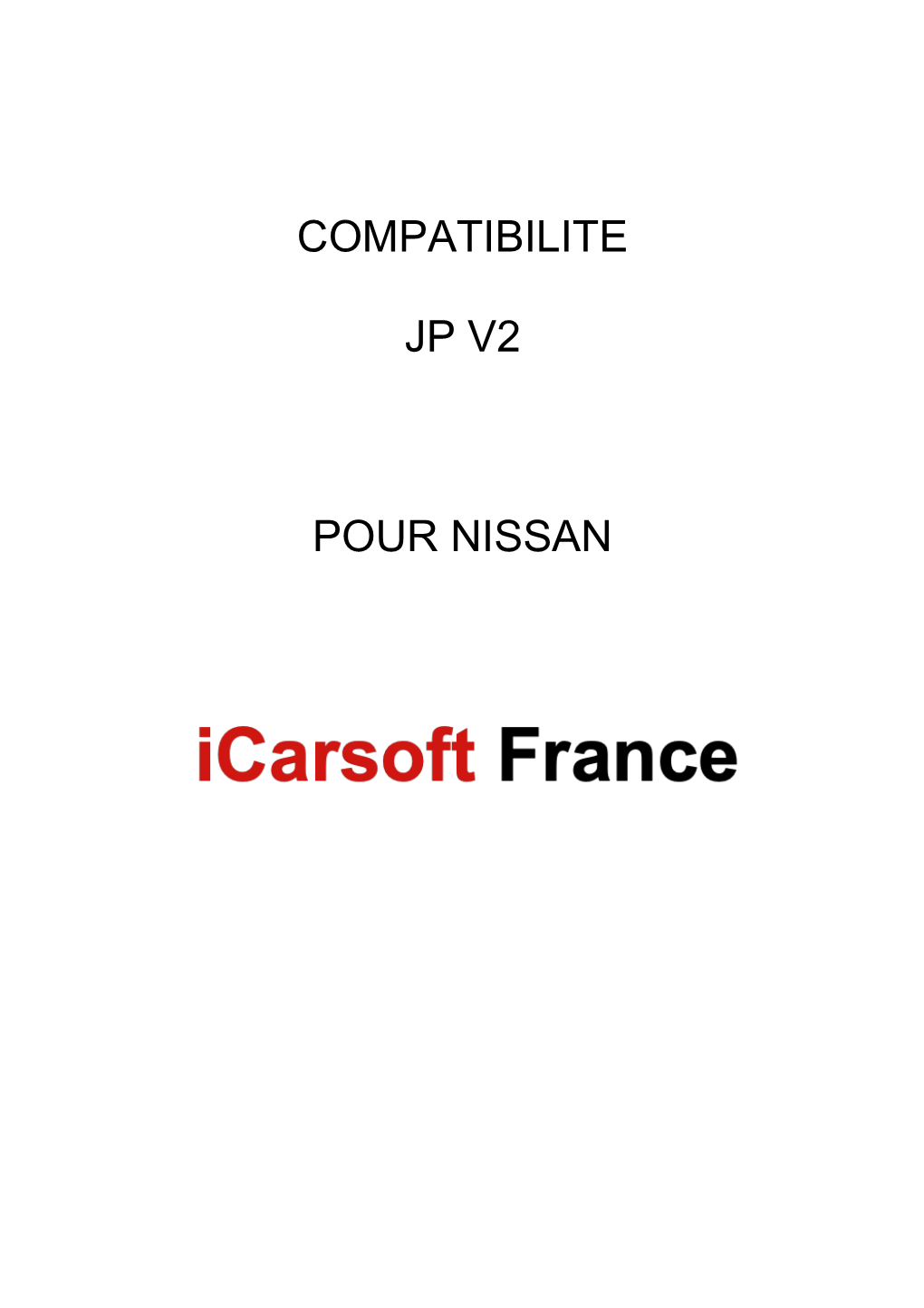 Compatibilite Jp V2 Pour Nissan