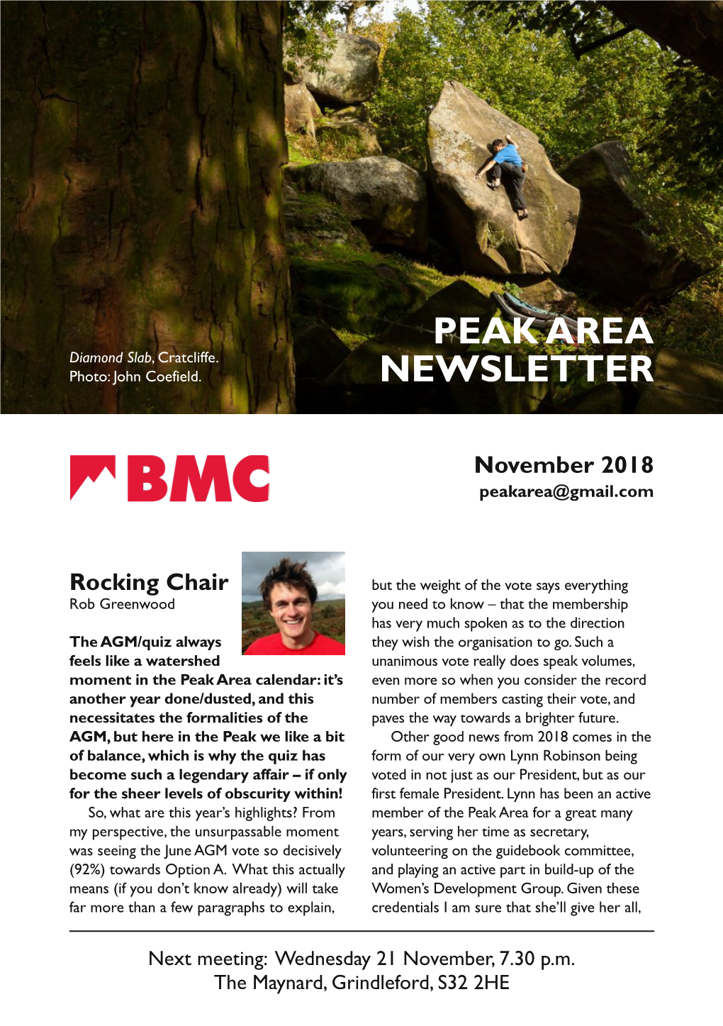 Download the November 2018 BMC Peak Area Newsletter