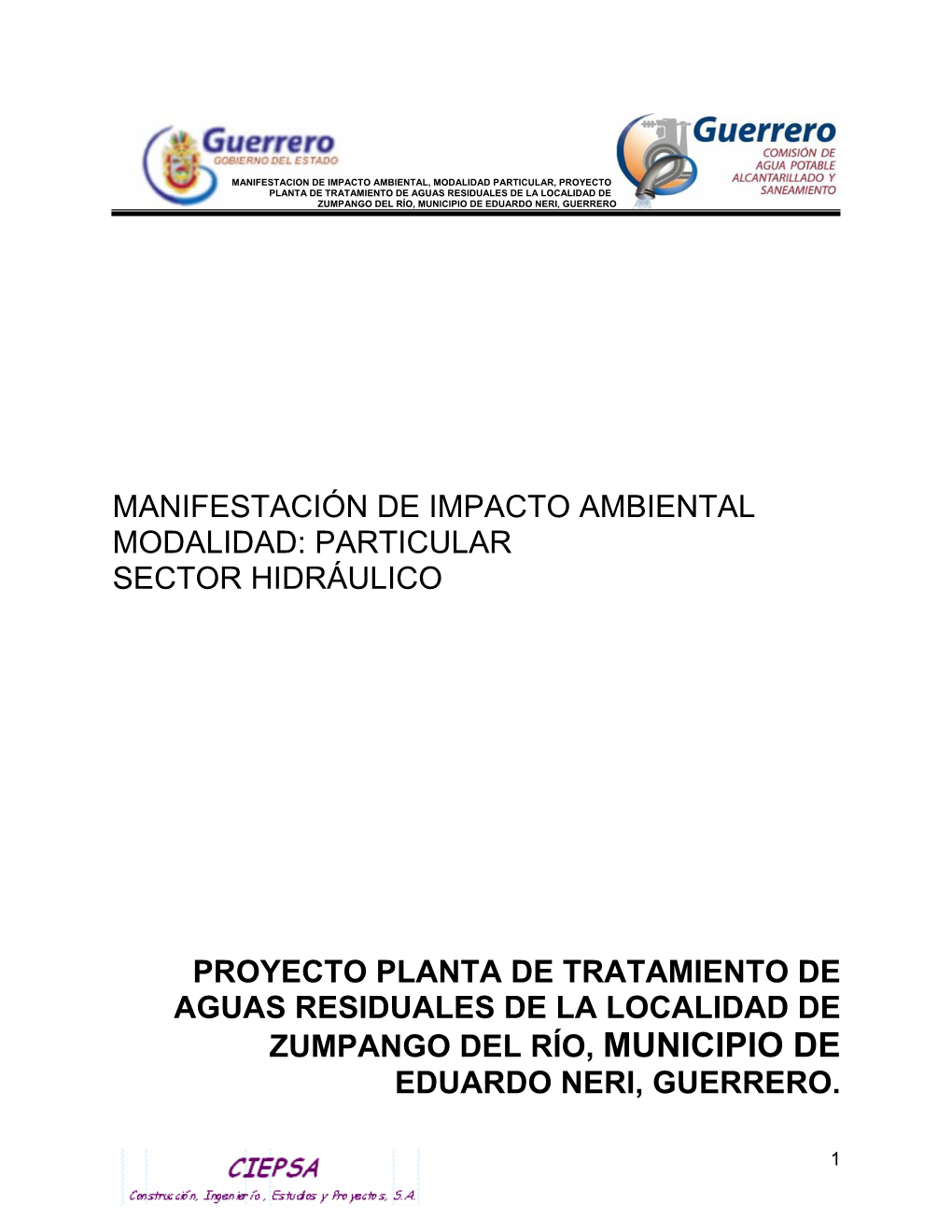 Planta De Tratamiento De Aguas Residuales De La Localidad De Zumpango Del Río, Municipio De Eduardo Neri, Guerrero