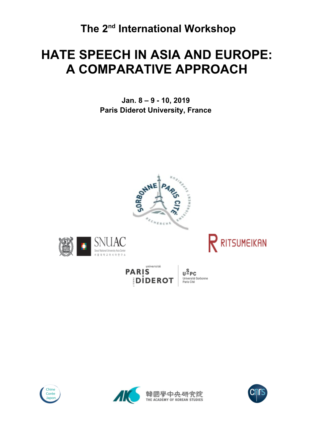 Hate Speech in Asia and Europe: a Comparative Approach
