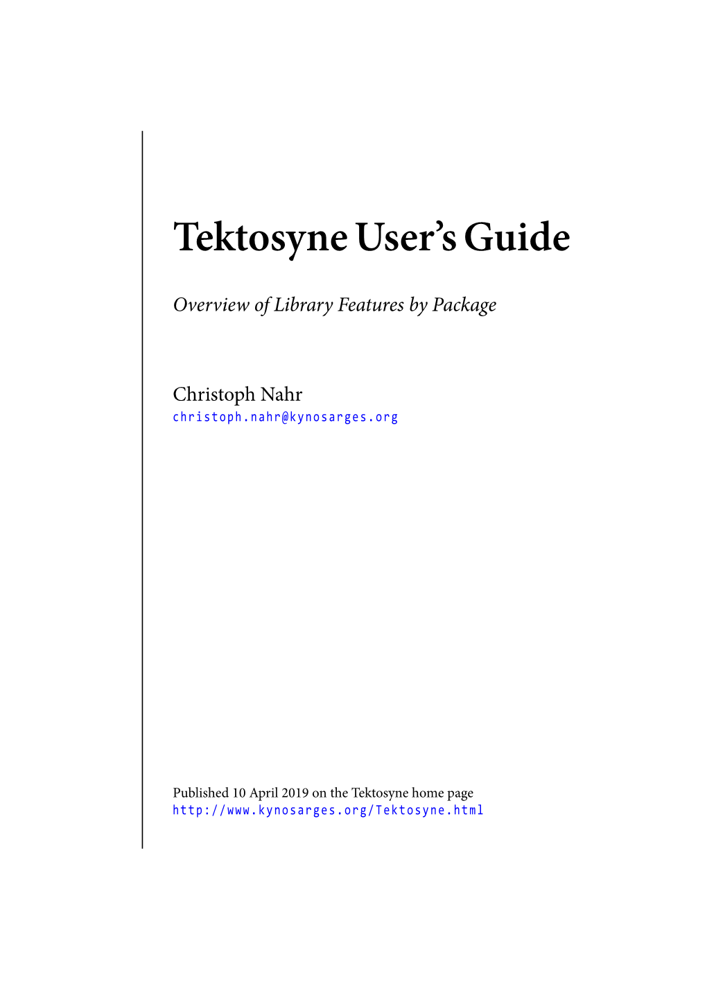 Tektosyne User's Guide