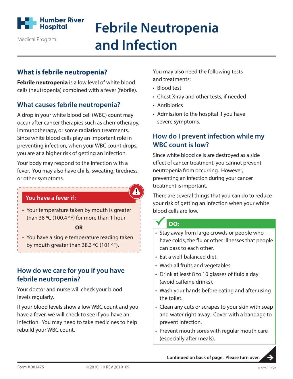 Febrile Neutropenia and Infection