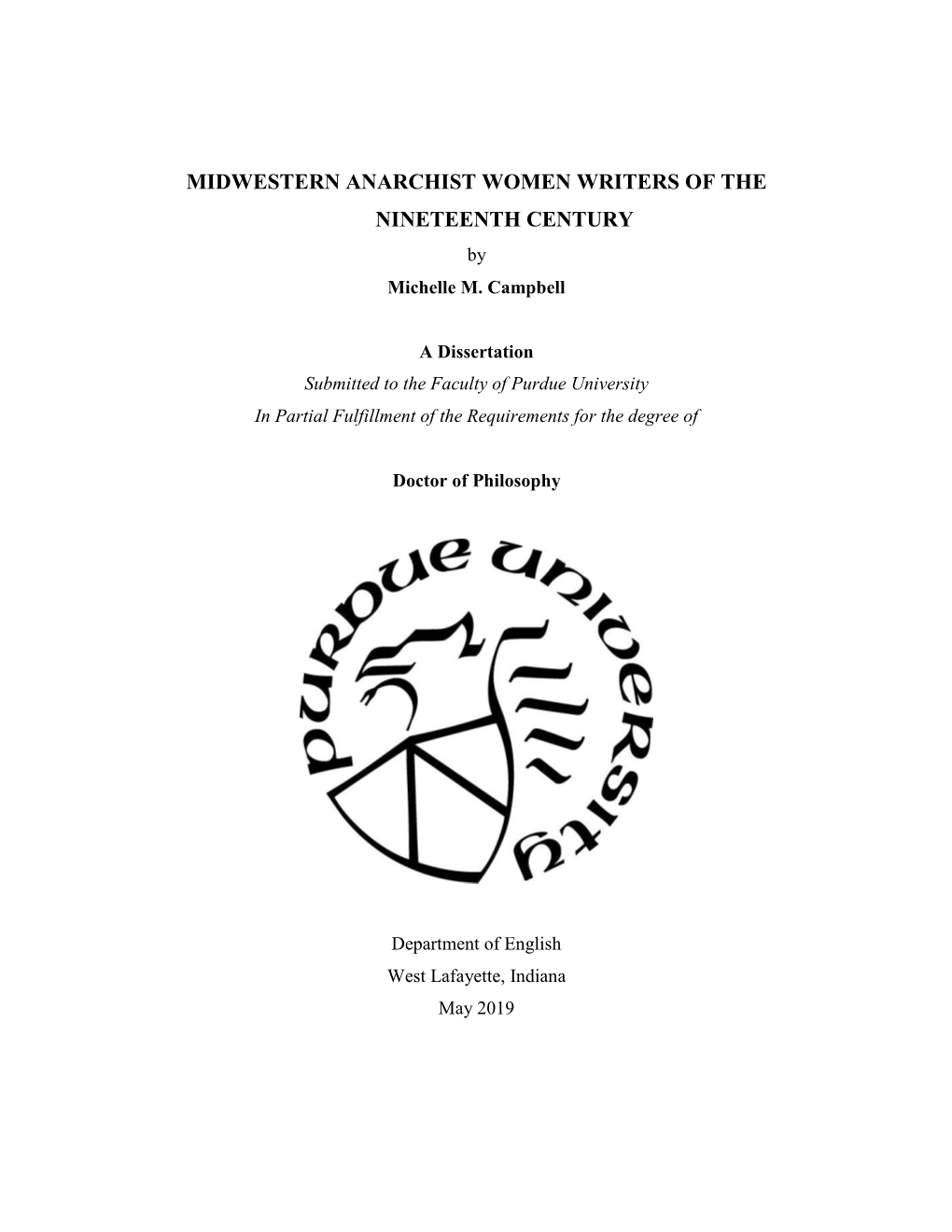 MIDWESTERN ANARCHIST WOMEN WRITERS of the NINETEENTH CENTURY by Michelle M