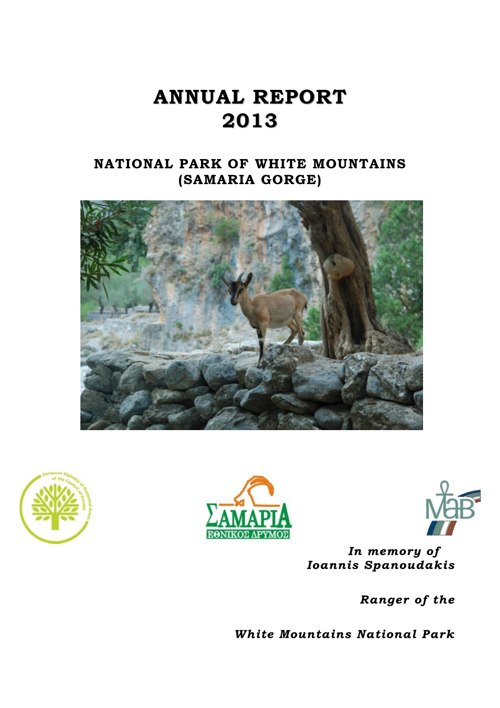 Annual Report (2013) National Park of Samaria
