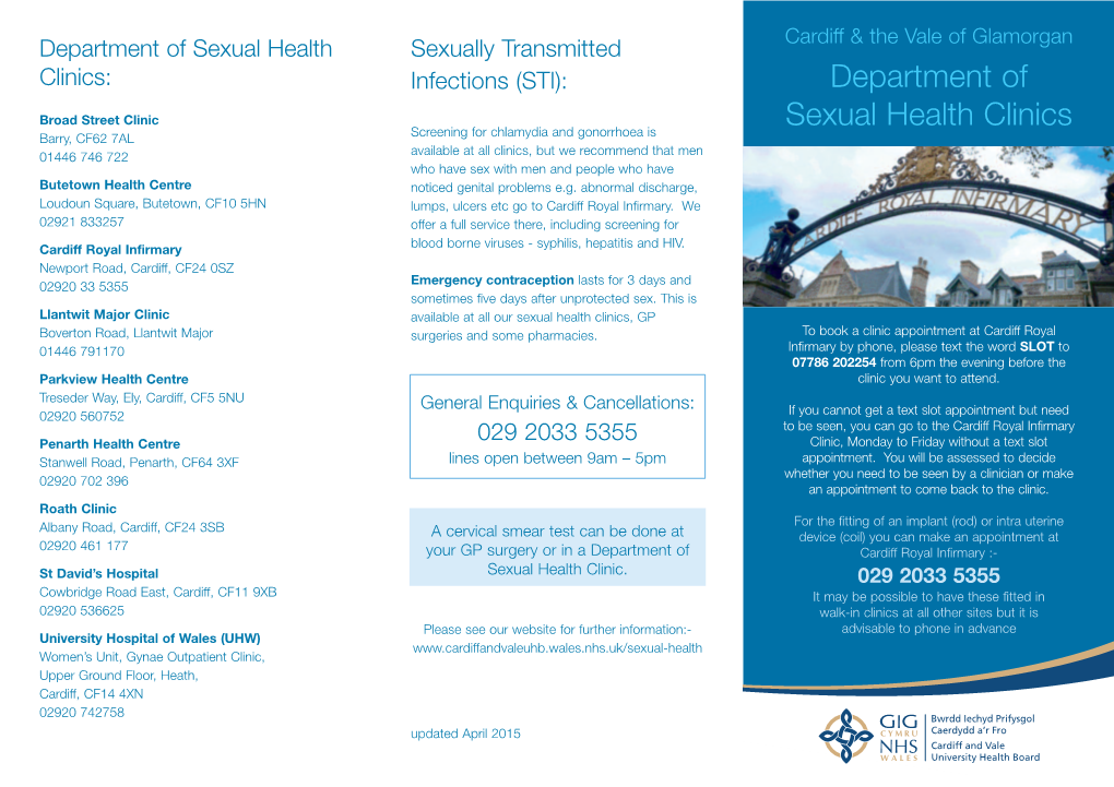 Department of Sexual Health Clinics