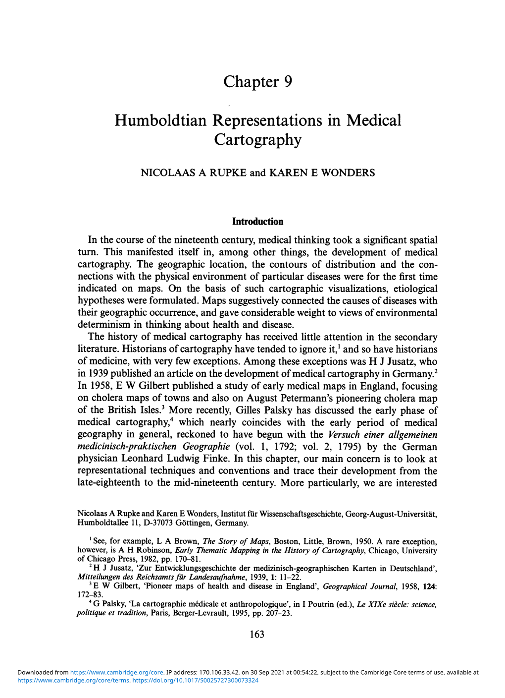 Chapter 9 Humboldtian Representations in Medical Cartography