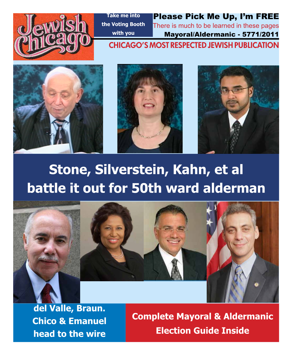 Jewish Chicago 2011 Aldermanic/Mayoral Election