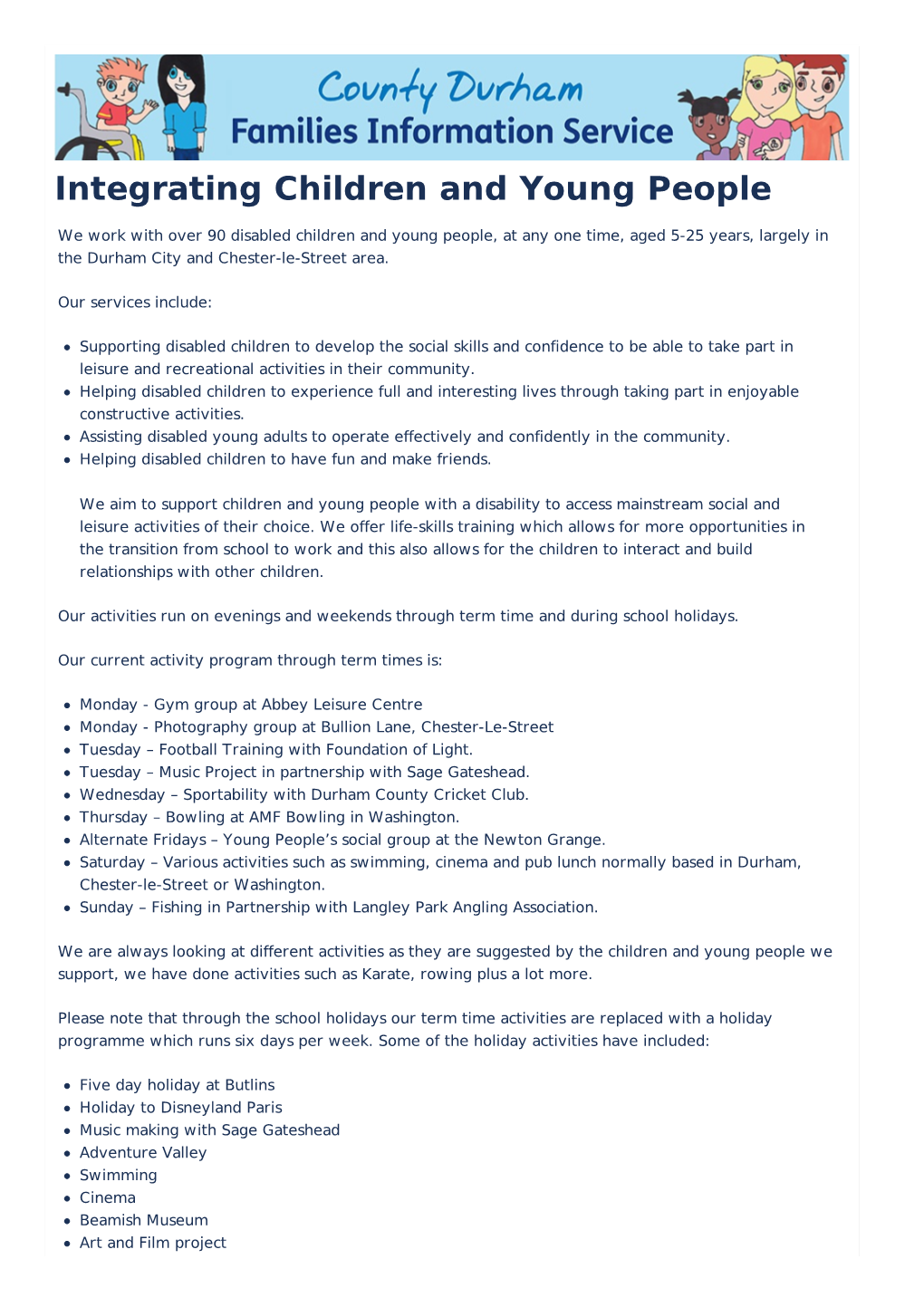 Integrating Children and Young People