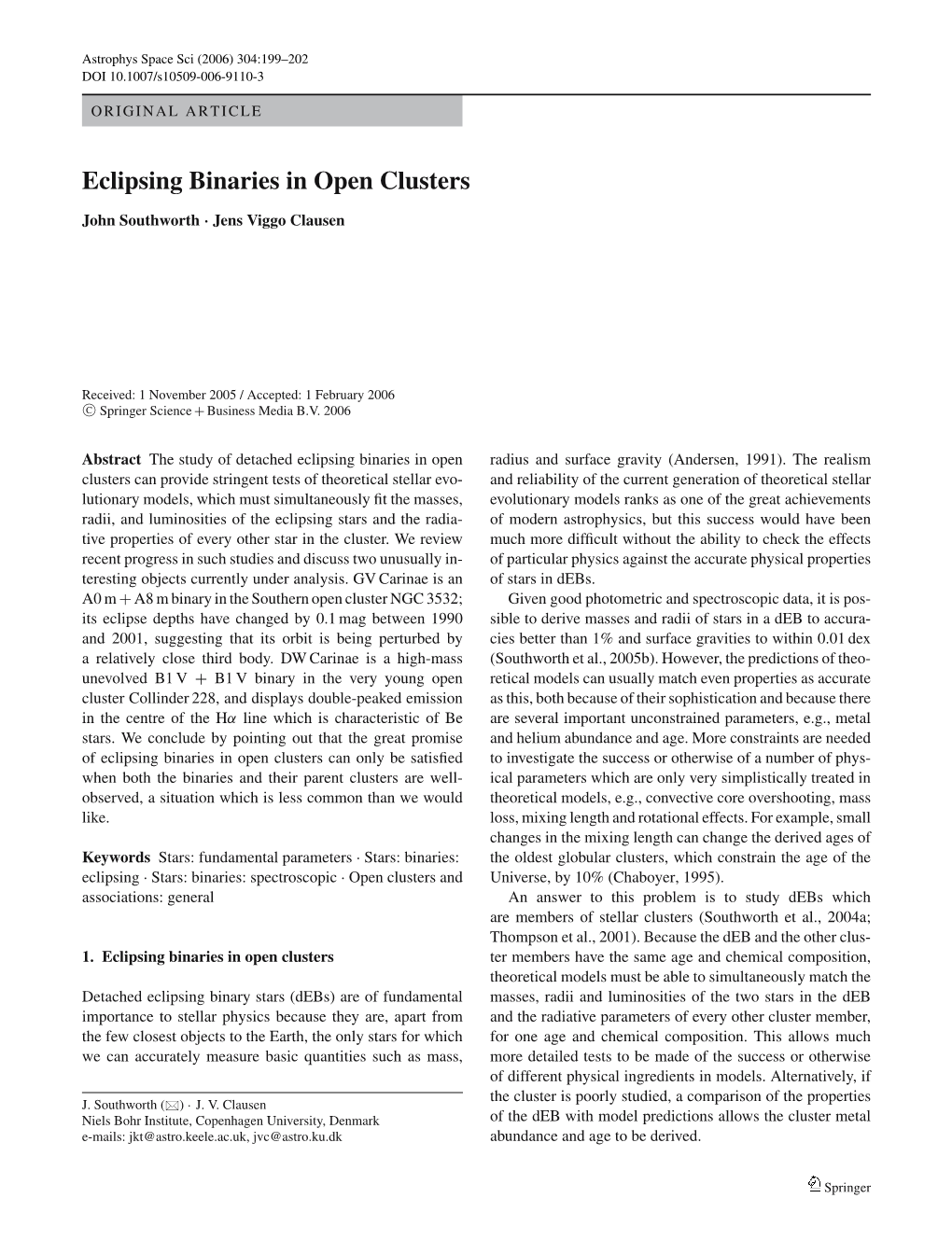 Eclipsing Binaries in Open Clusters