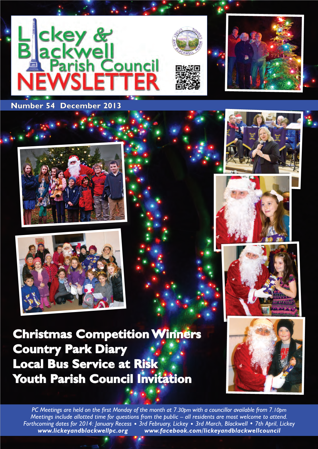 Christmas Competition Winners Country Park Diary Local Bus Service at Risk Youth Parish Council Invitation