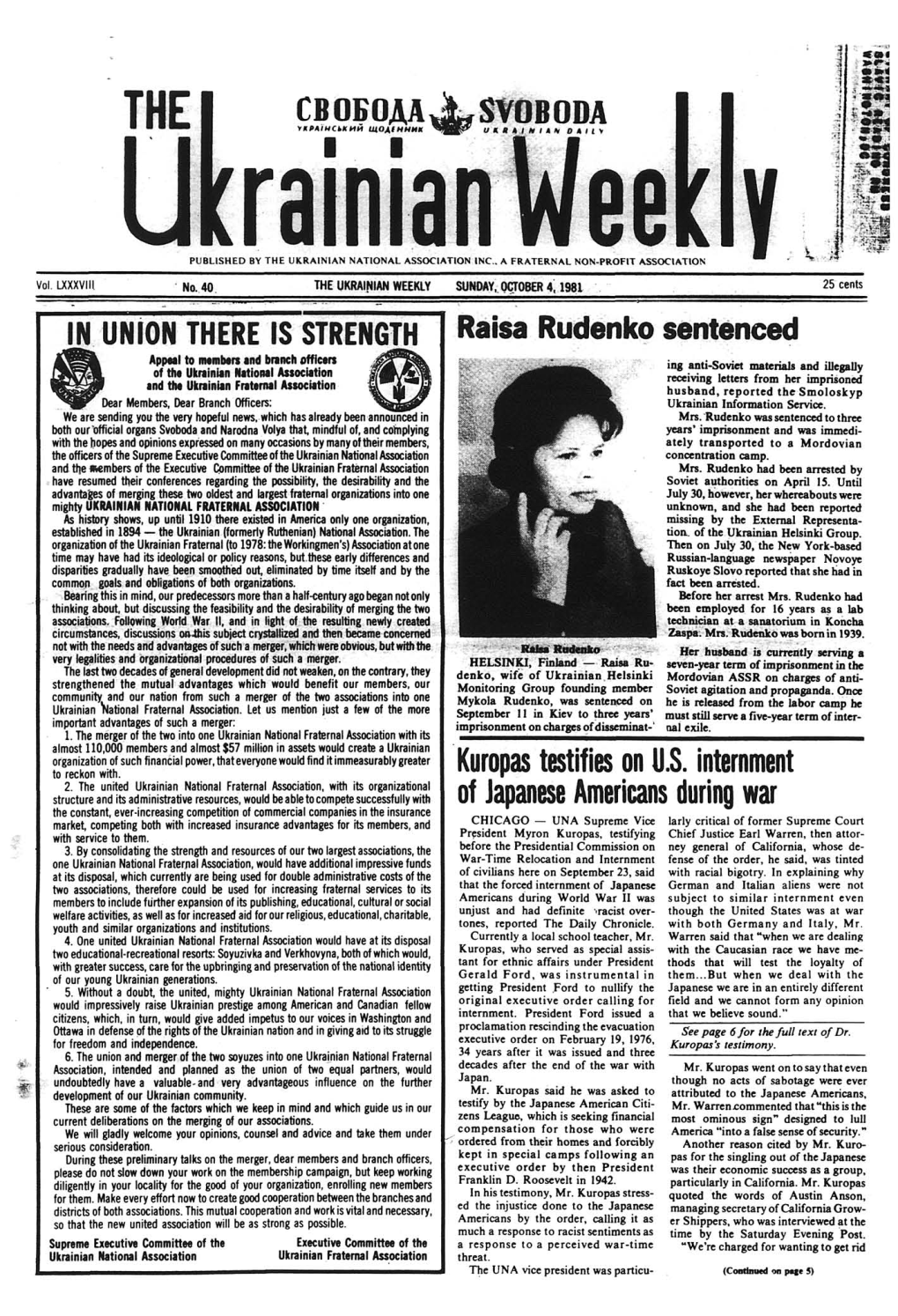 The Ukrainian Weekly 1981