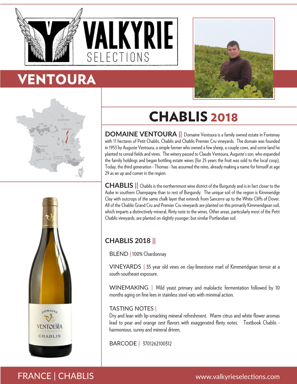 Chablis 2018 Ventoura