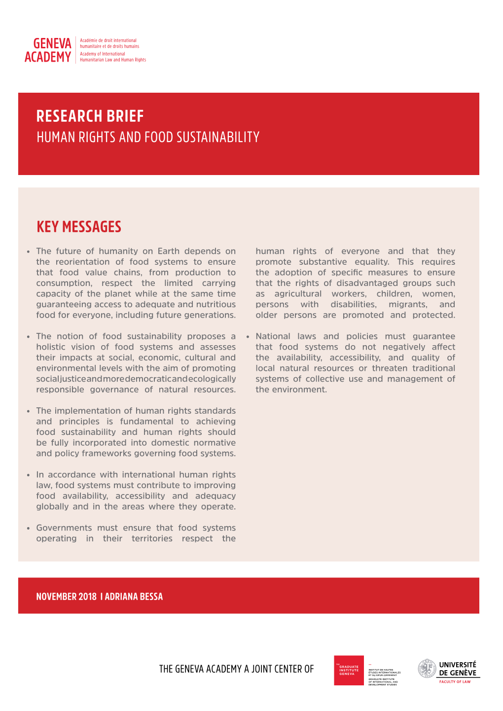 Research Brief Human Rights and Food Sustainability