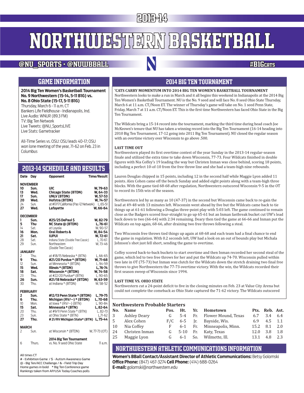 Northwestern Basketball