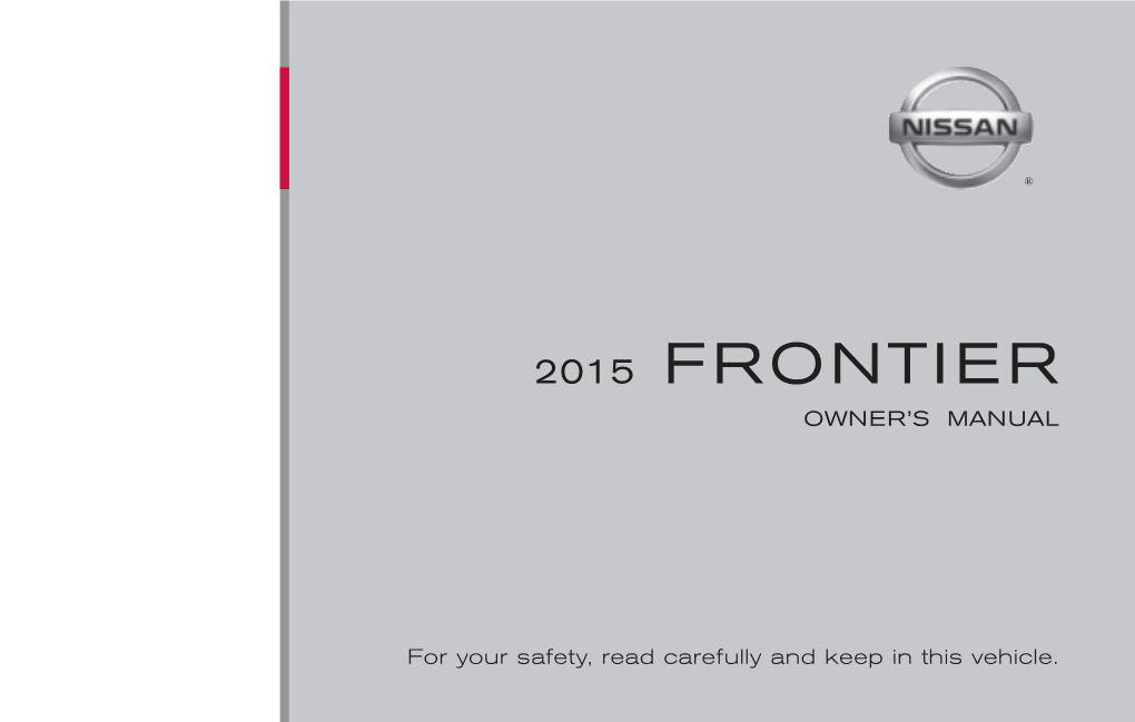 2015 Nissan Frontier | Owner's Manual