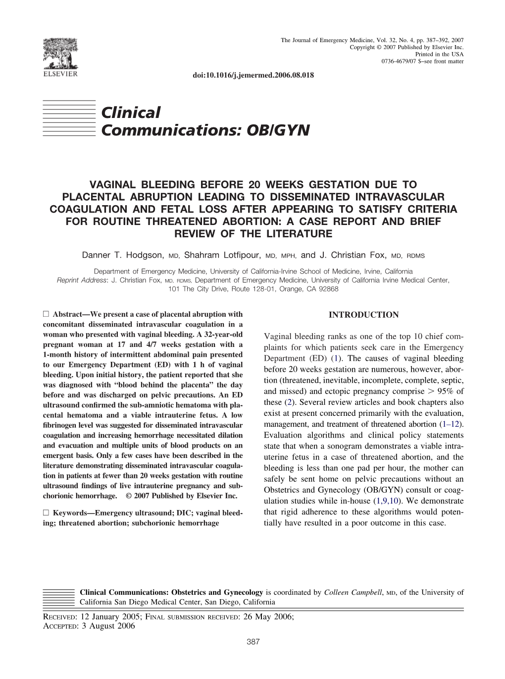 Clinical Communications: OB/GYN