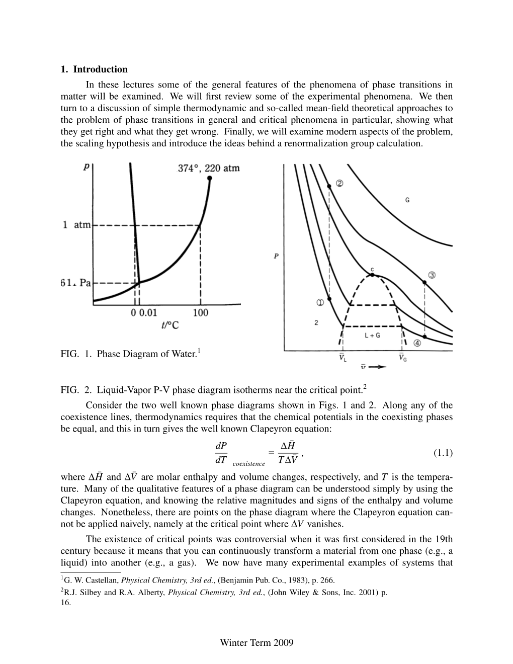 Introductory Notes on Critical Phenomena