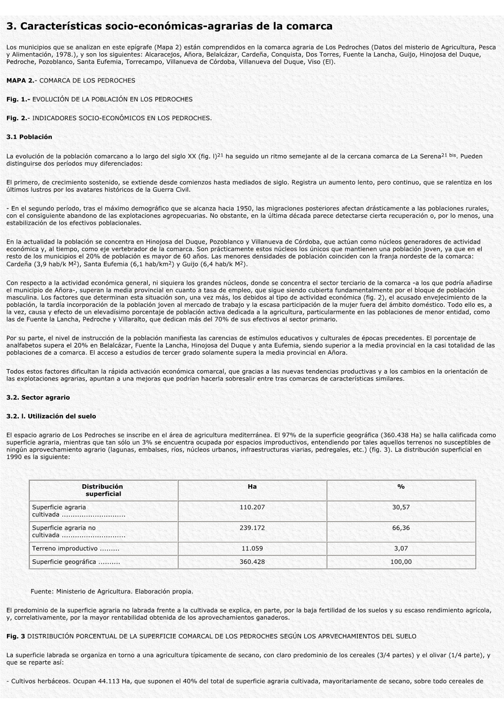 3. Características Socio-Económicas-Agrarias De La Comarca