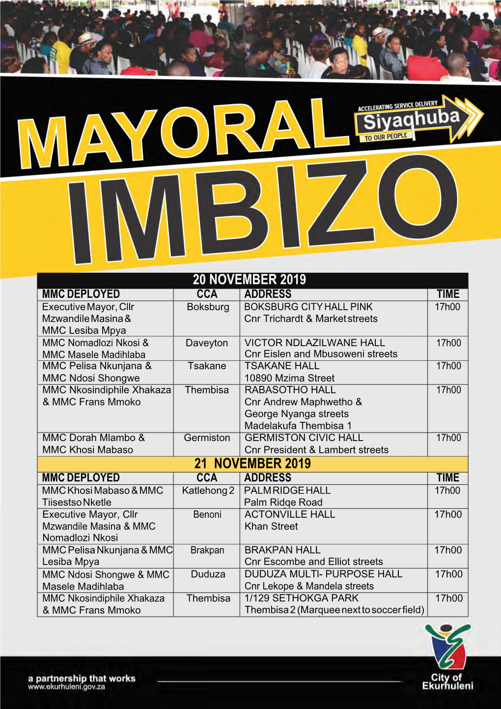 Mayoral Imbizo A4 FLYER