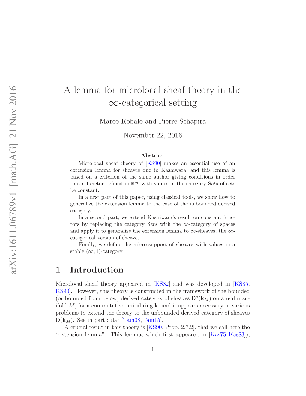 A Lemma for Microlocal Sheaf Theory in the ∞-Categorical Setting