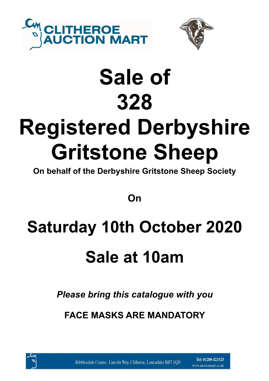 Sale of 328 Registered Derbyshire Gritstone Sheep