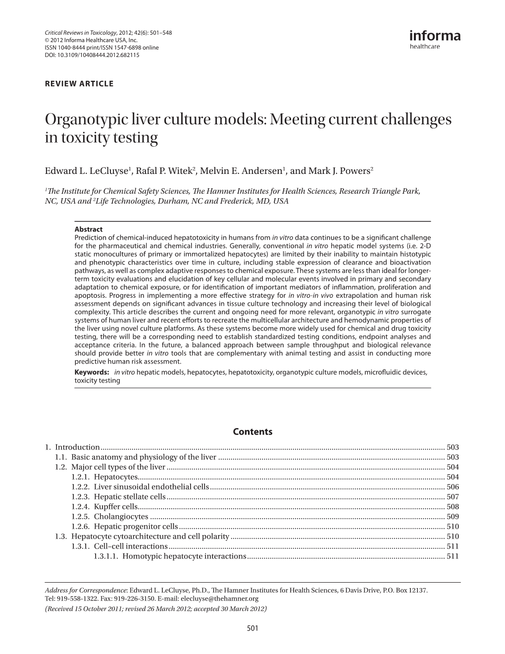 Organotypic Liver Culture Models: Meeting Current Challenges In