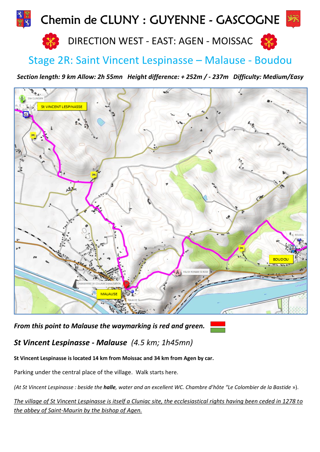 Stage 2R: Saint Vincent Lespinasse – Malause - Boudou