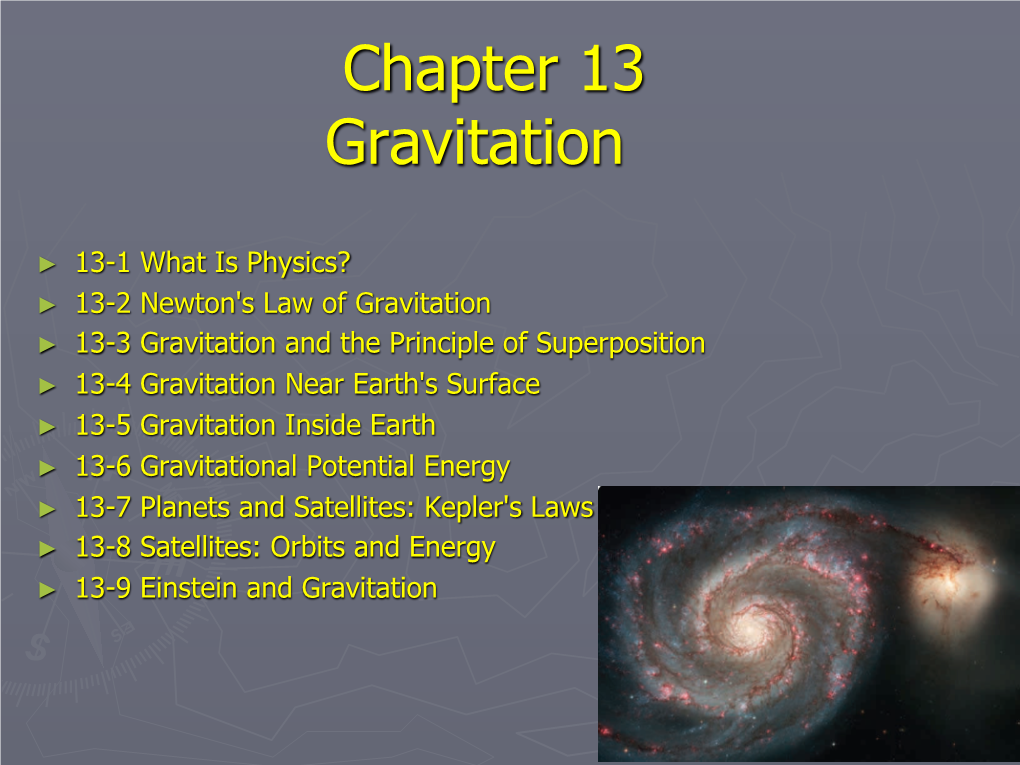 Chapter 13 Gravitation