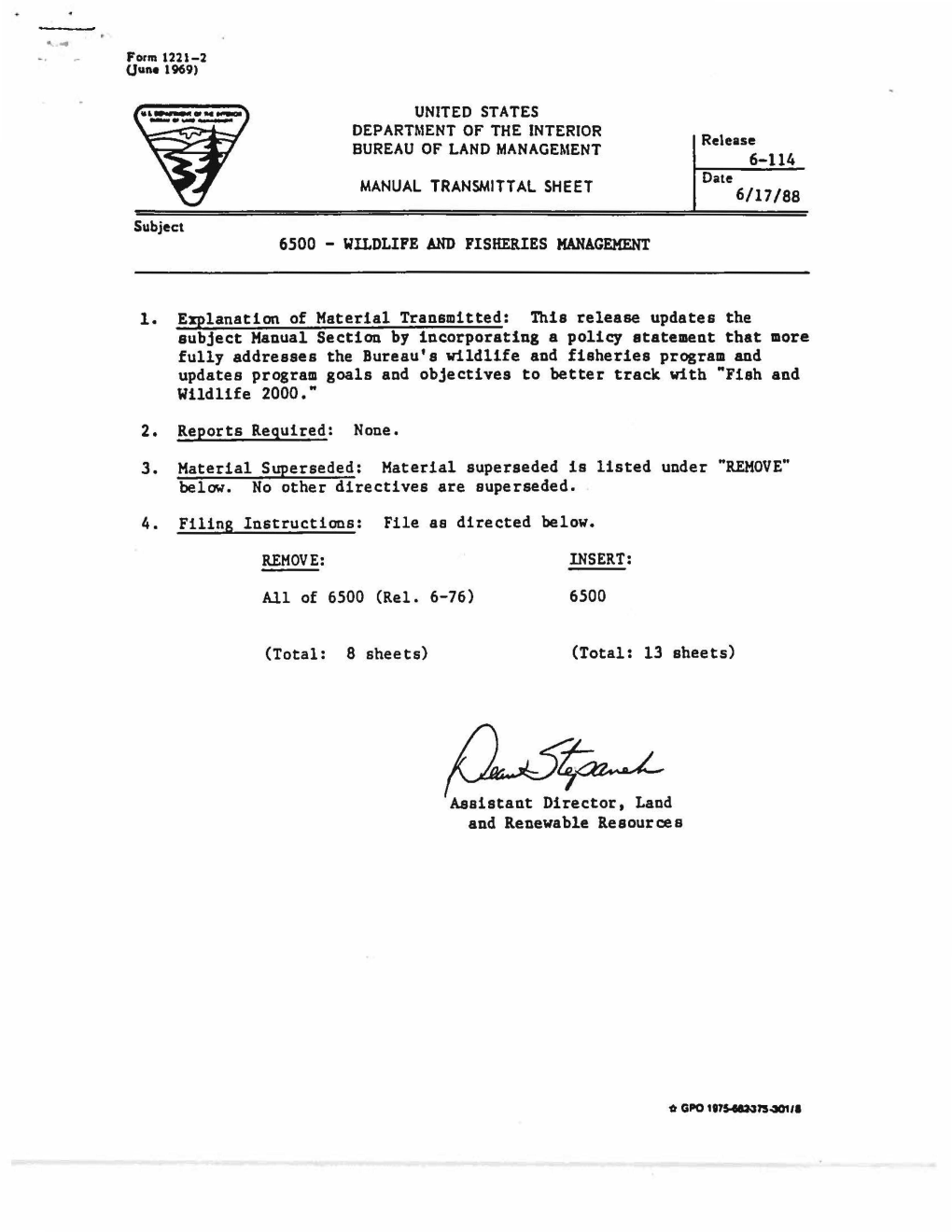 MS-6500, Wildlife and Fisheries Management