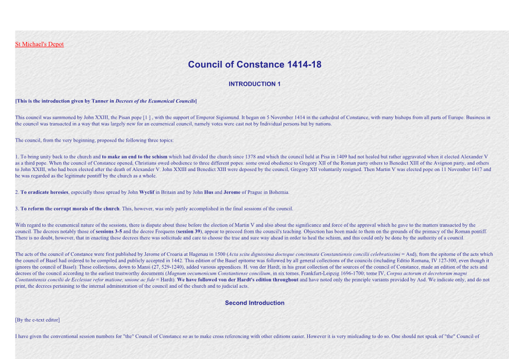 Council of Constance 1414-18