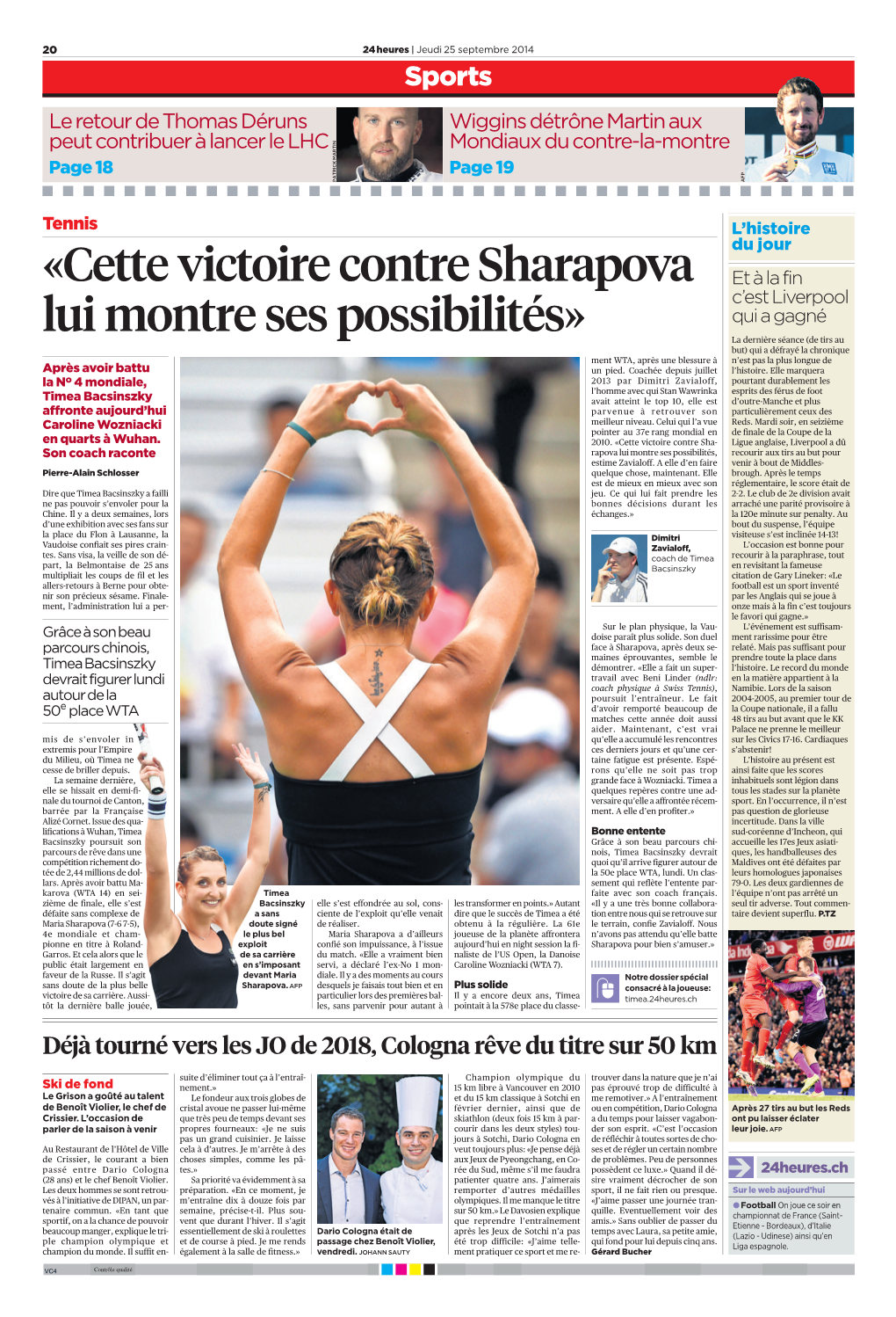 «Cette Victoire Contre Sharapova Lui Montre Ses Possibilités»
