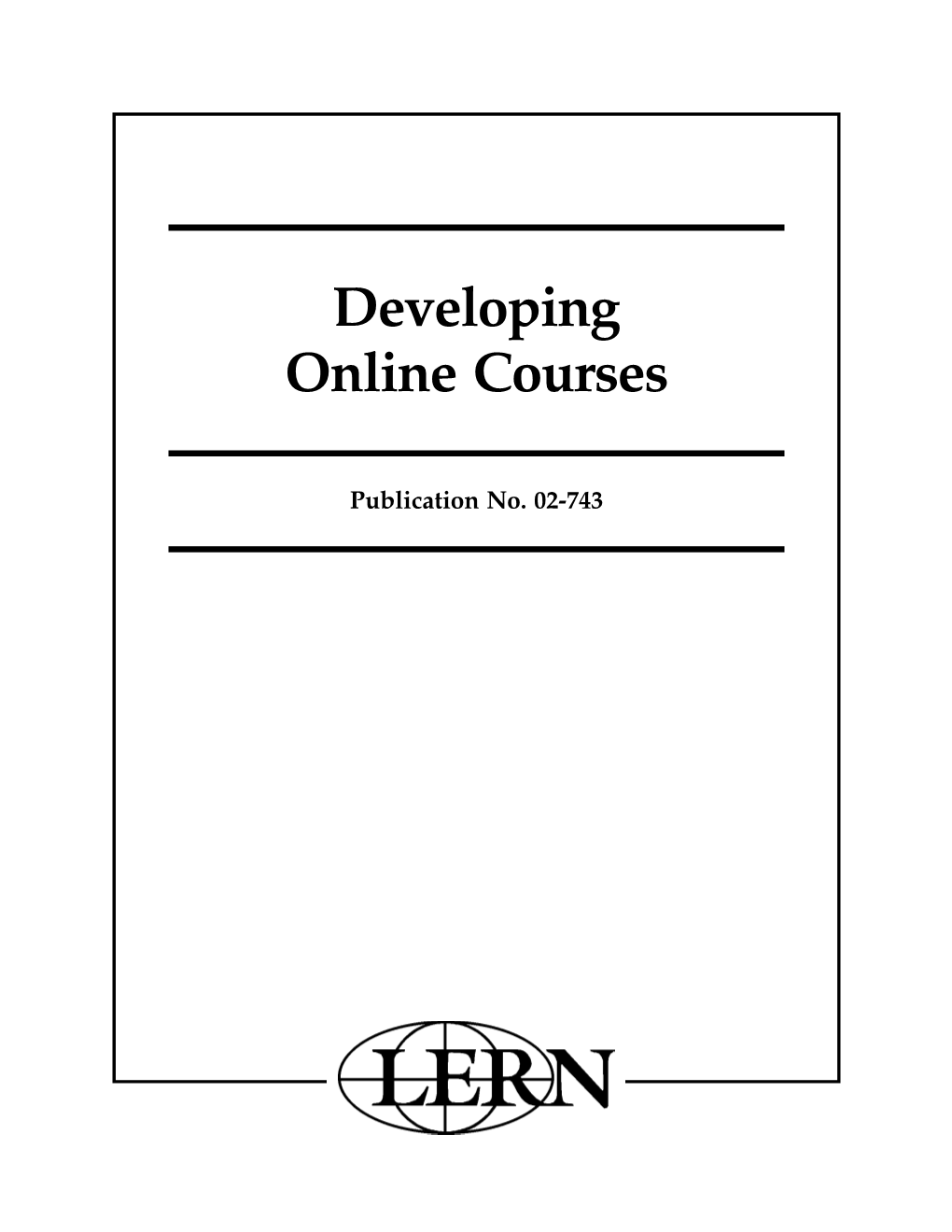 Developing Online Courses