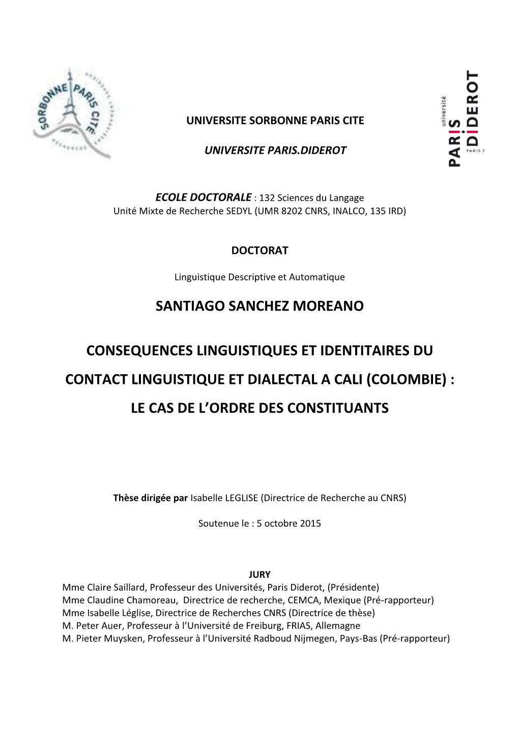 (Colombie) : Le Cas De L’Ordre Des Constituants