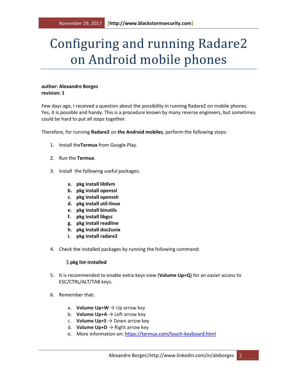 Configuring and Running Radare2 on Android Mobile Phones