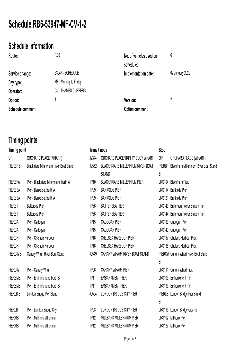 Standard Schedule RB6-53947-MF-CV-1-2