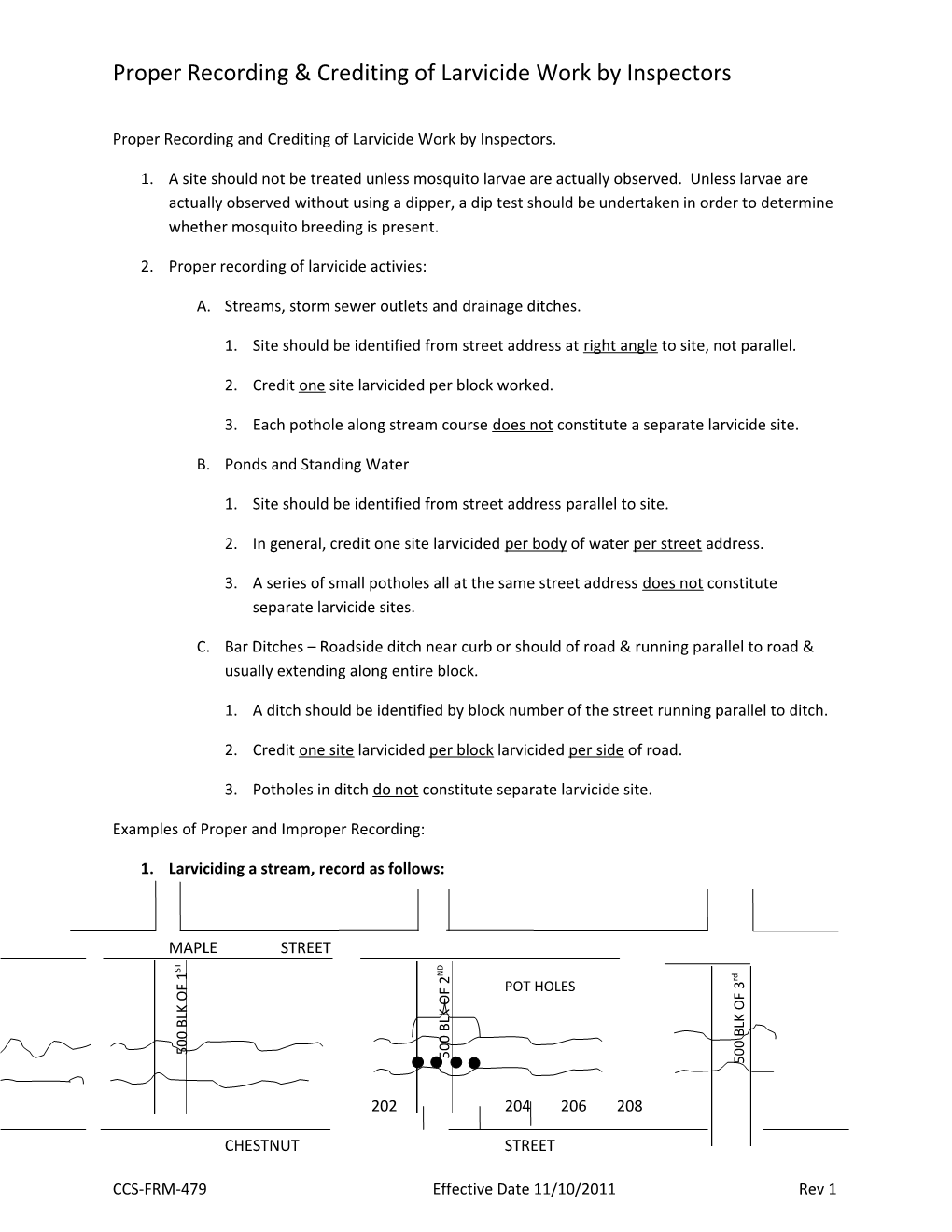 Proper Recording and Crediting of Larvicide Work by Inspectors