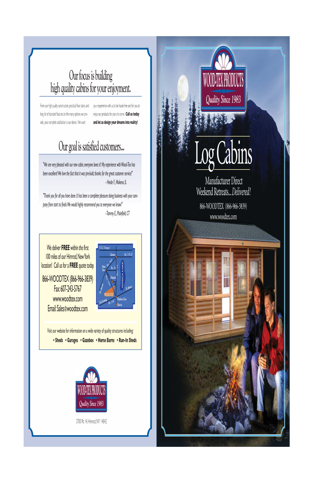 Log Cabin 8 Pg Brochure:Woodtex